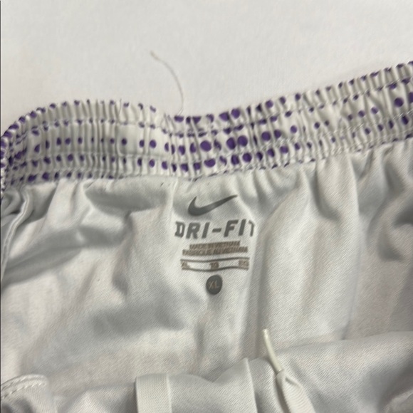 Nike Purple and White Athletic Shorts with Leopard Print - Picture 4 of 5